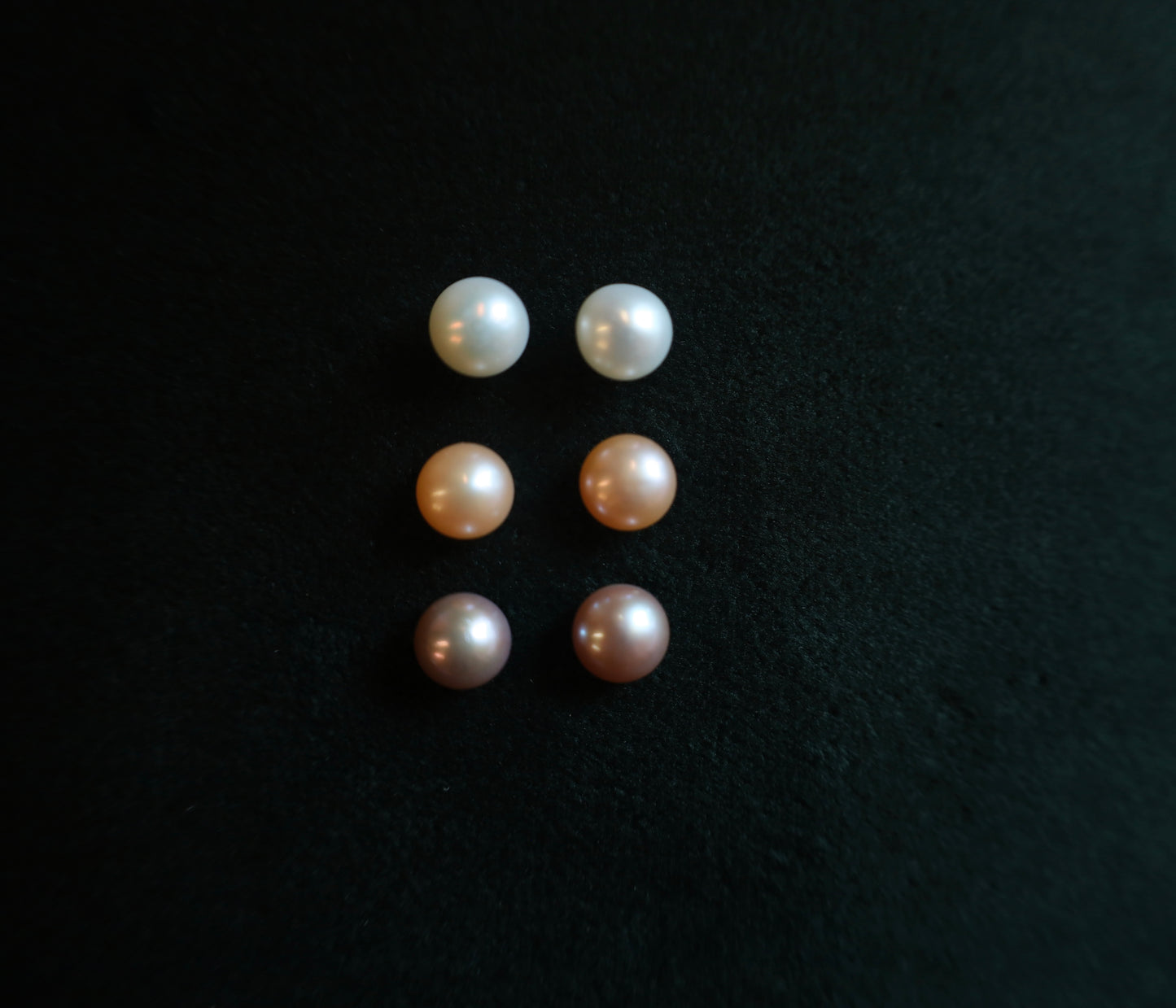 Big Freshwater Pearl Ear Studs (White, Orange, Purple)