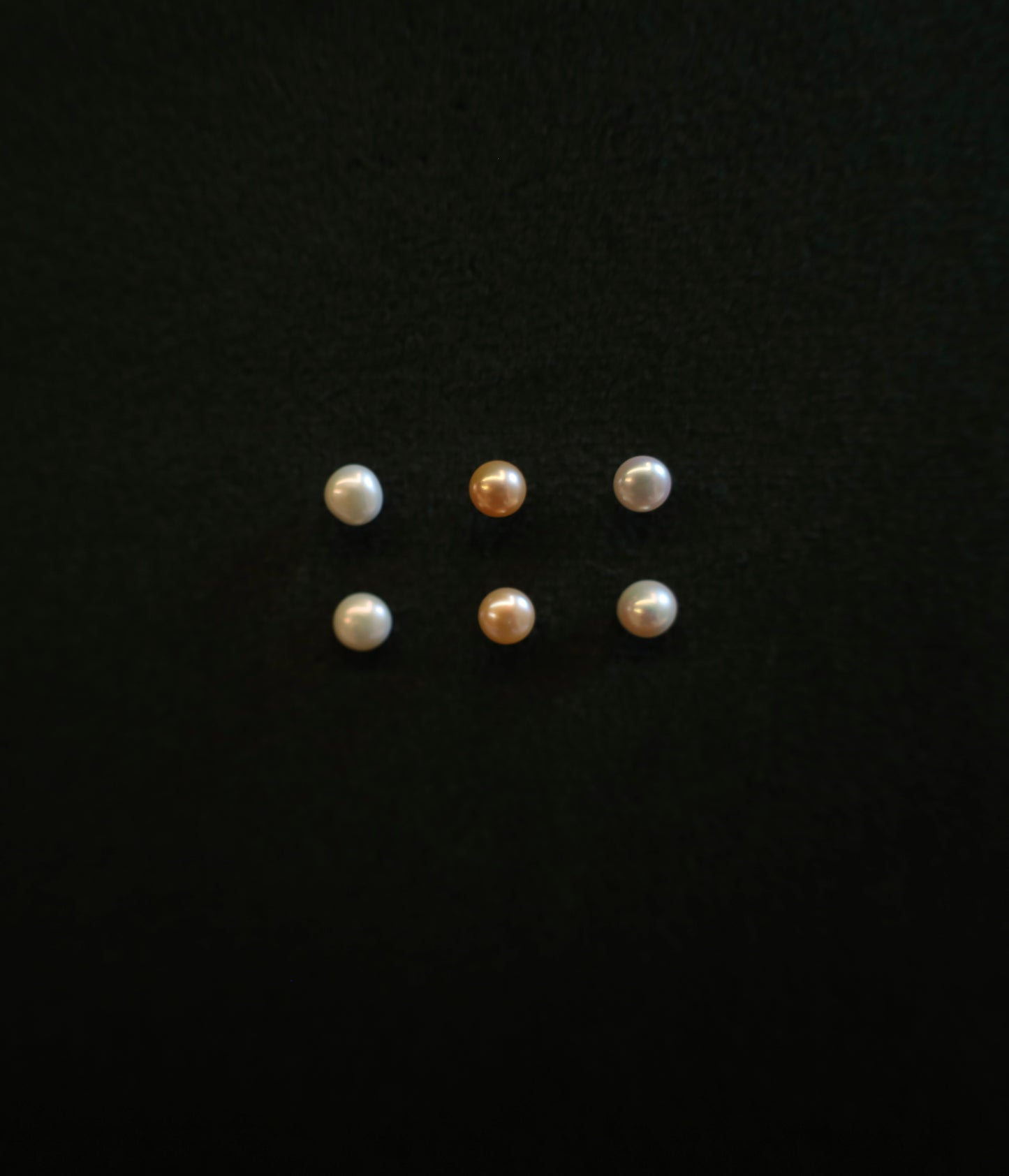 Small Freshwater Pearl Ear Studs (White, Orange, Purple)