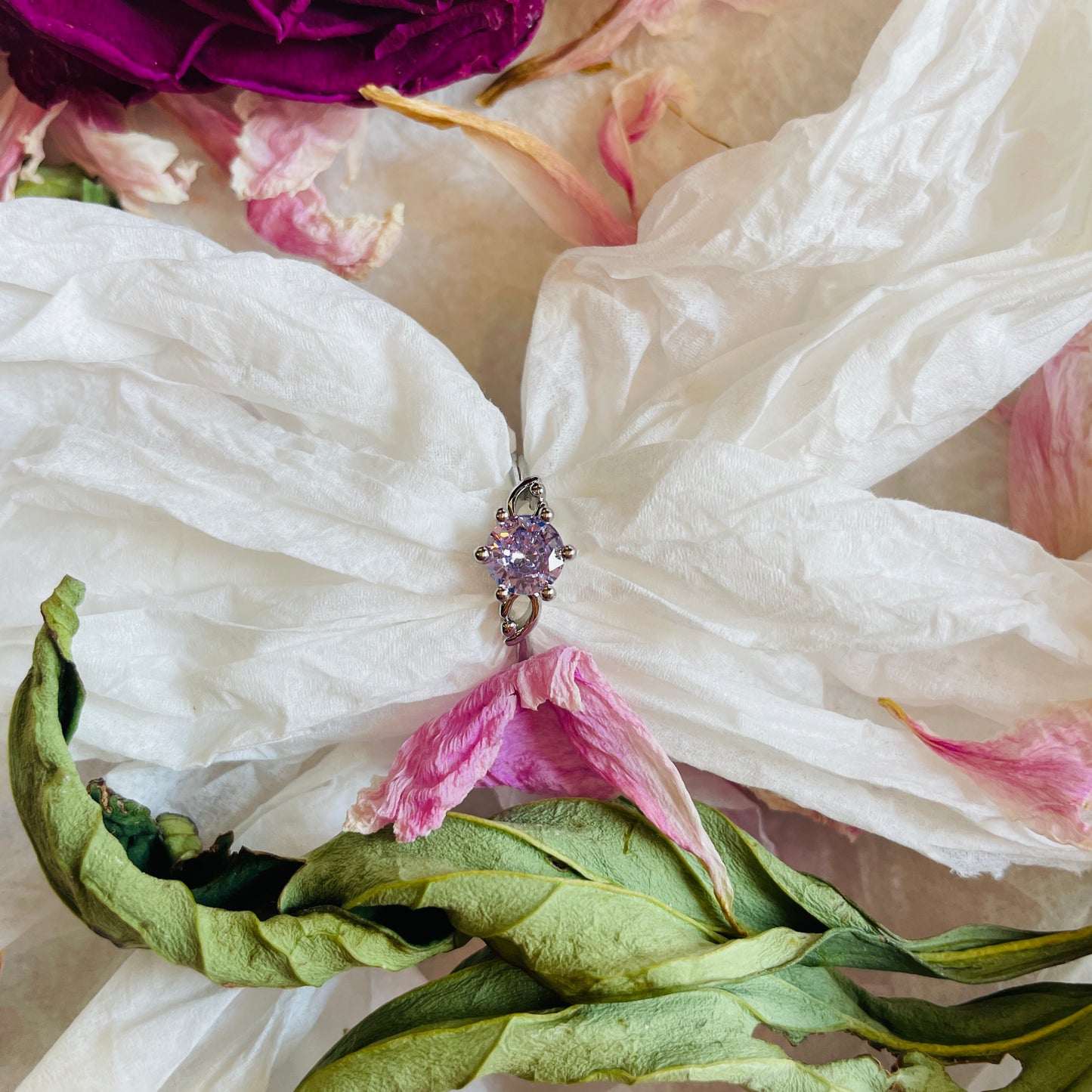 Lilac Shine Spiral Ring