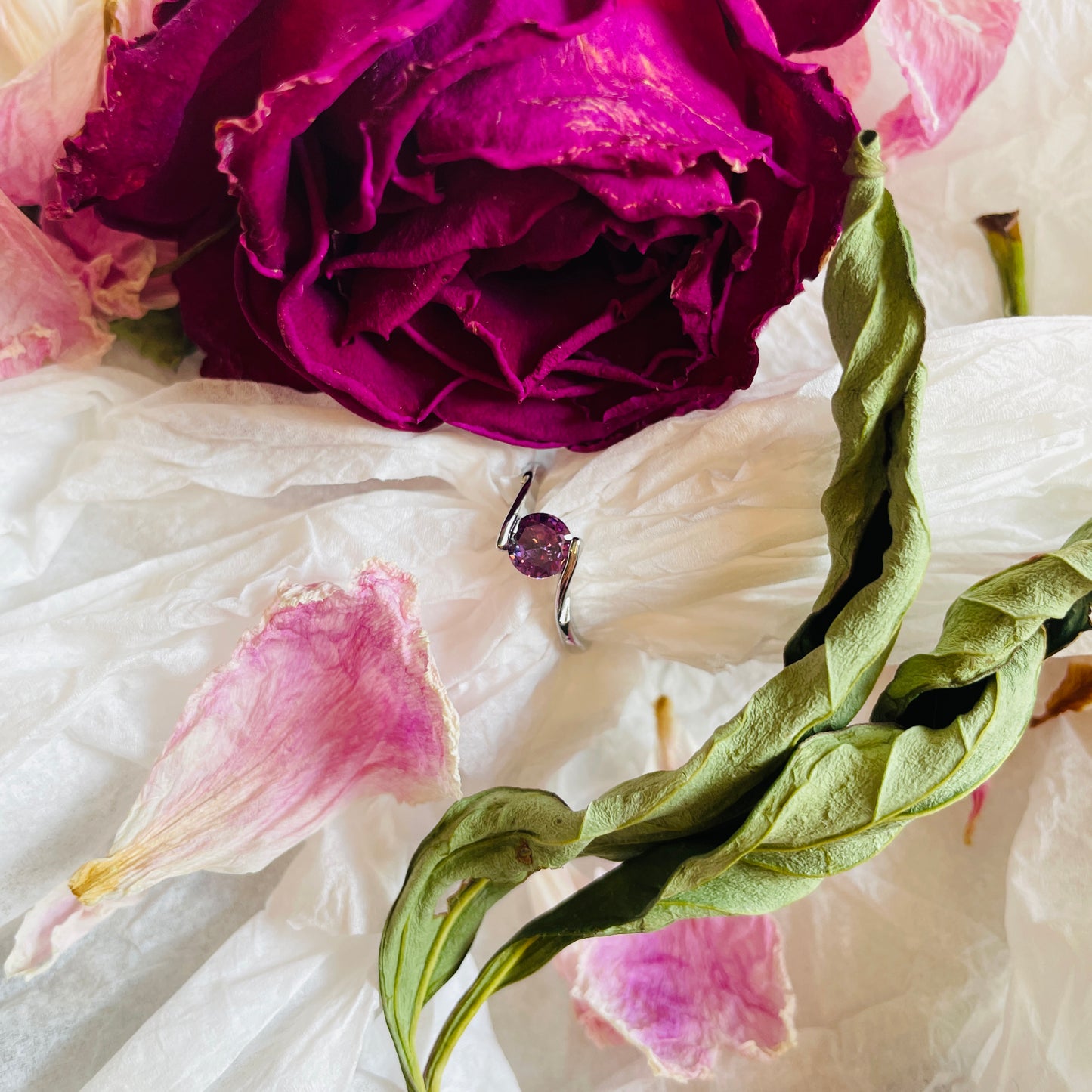 Amethyst Arc Ring