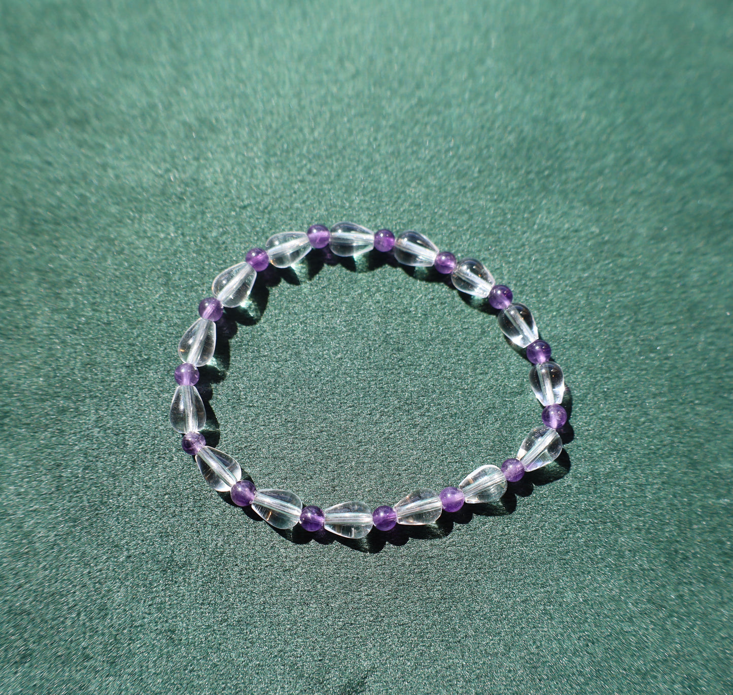 Harmony Duo Bracelet – Amethyst & Clear Quartz