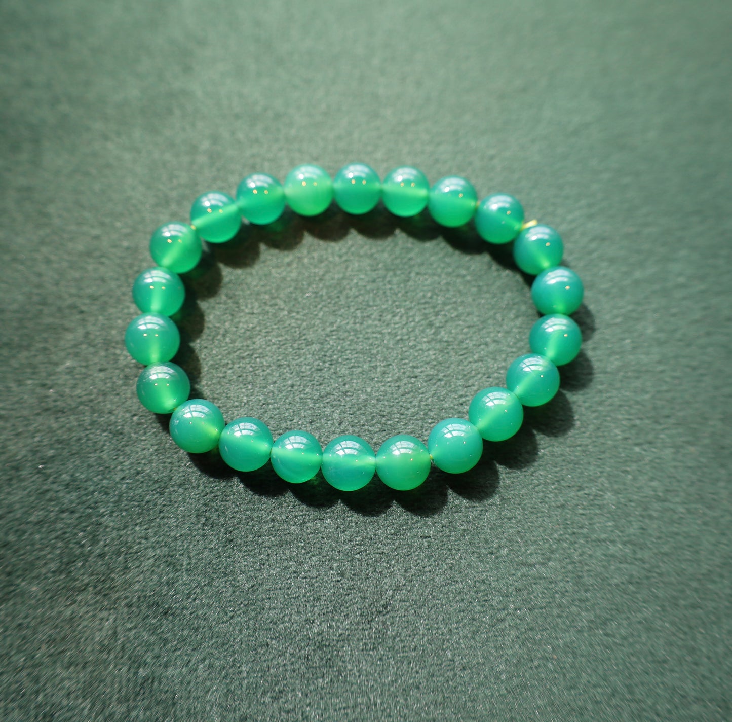 Verdant Chalcedony Bracelet – Green Serenity