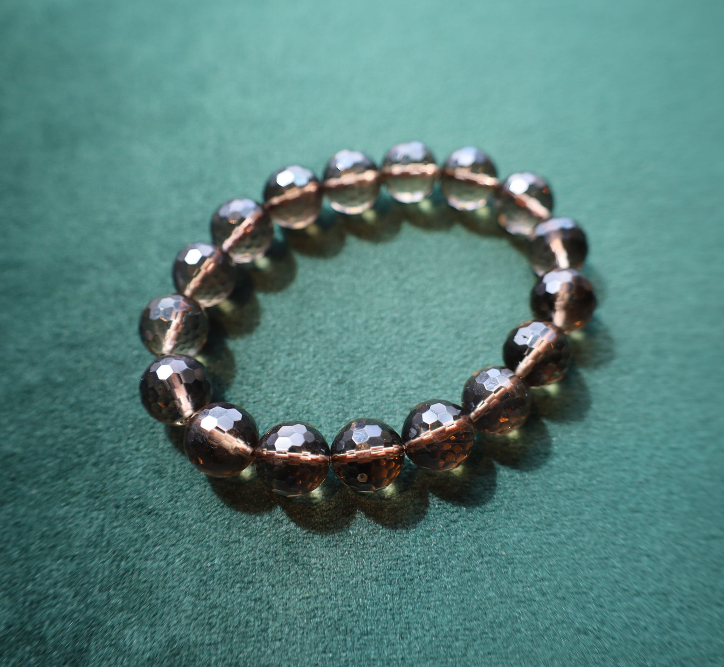 Majestic Smoky Quartz Bracelet – Faceted Elegance