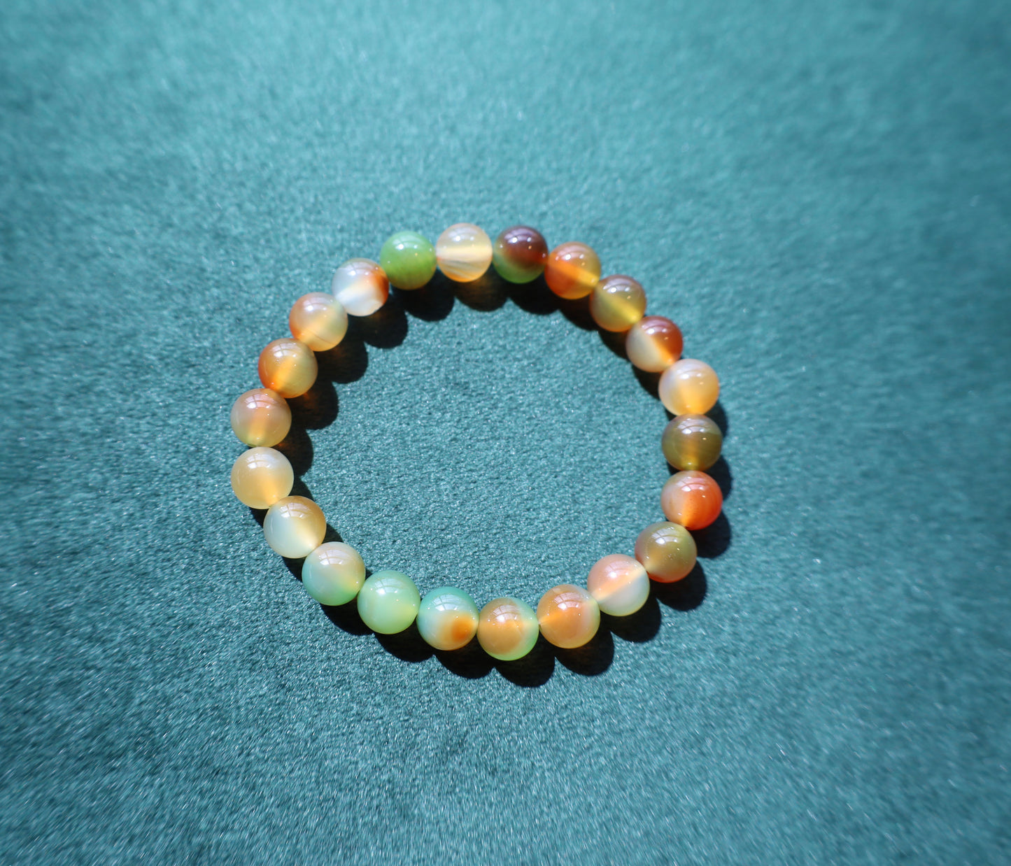 Peacock Agate Small Bead Bracelet