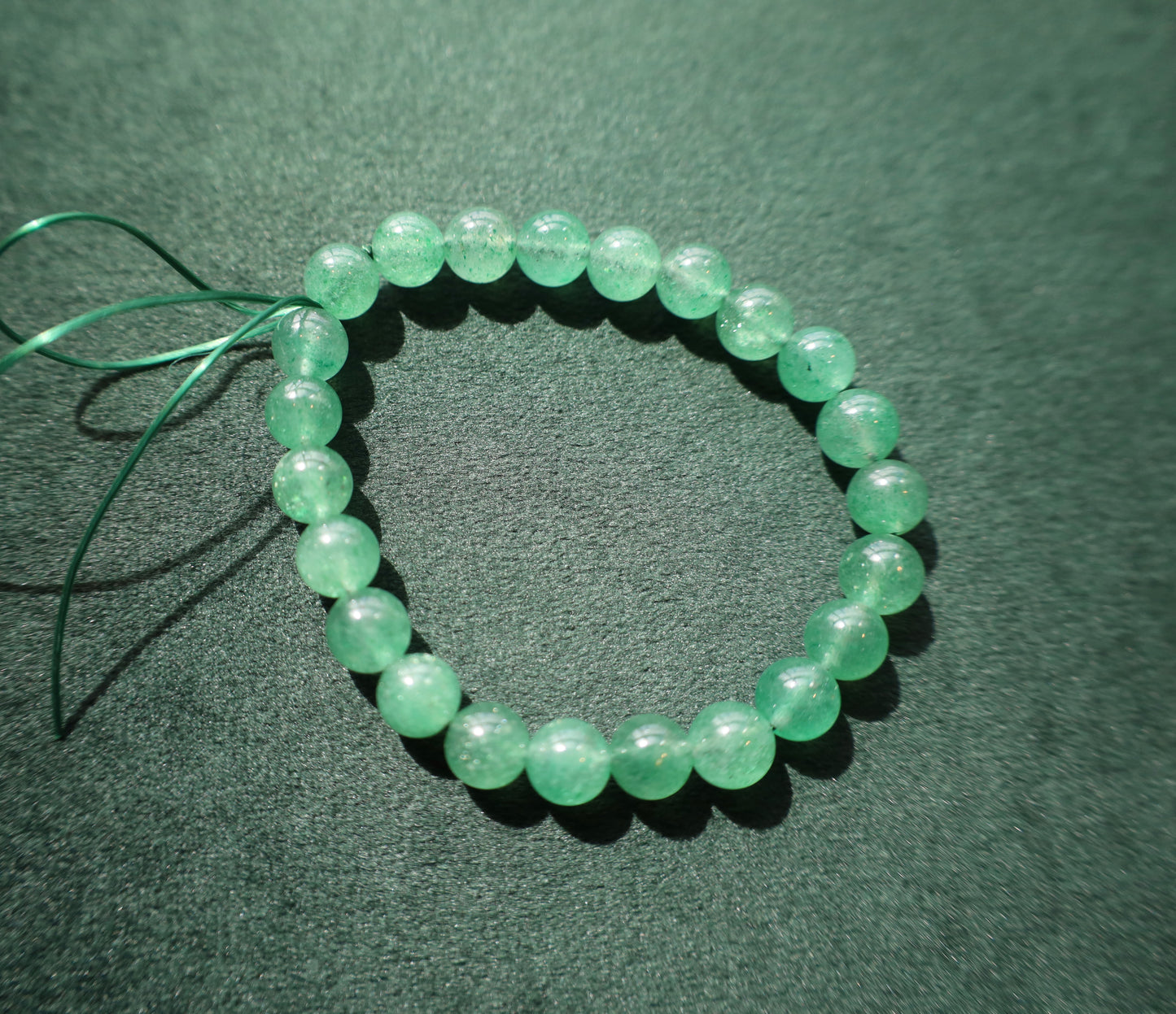 Handwoven Green Strawberry Quartz Bracelet