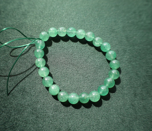 Handwoven Green Strawberry Quartz Bracelet