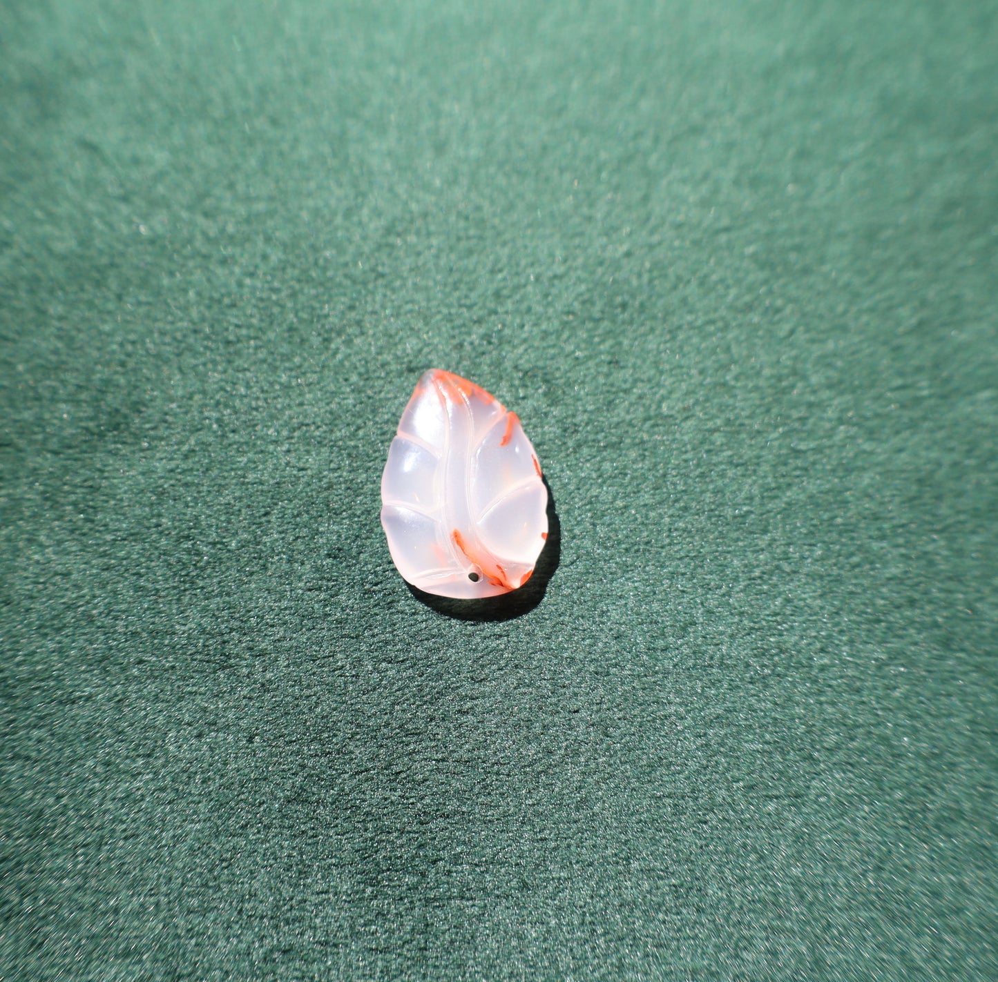 Nanhong Agate Leaf Pendant (Drilled for Stringing)