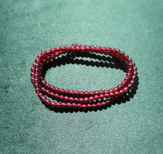 Crimson Glow Garnet Bracelet