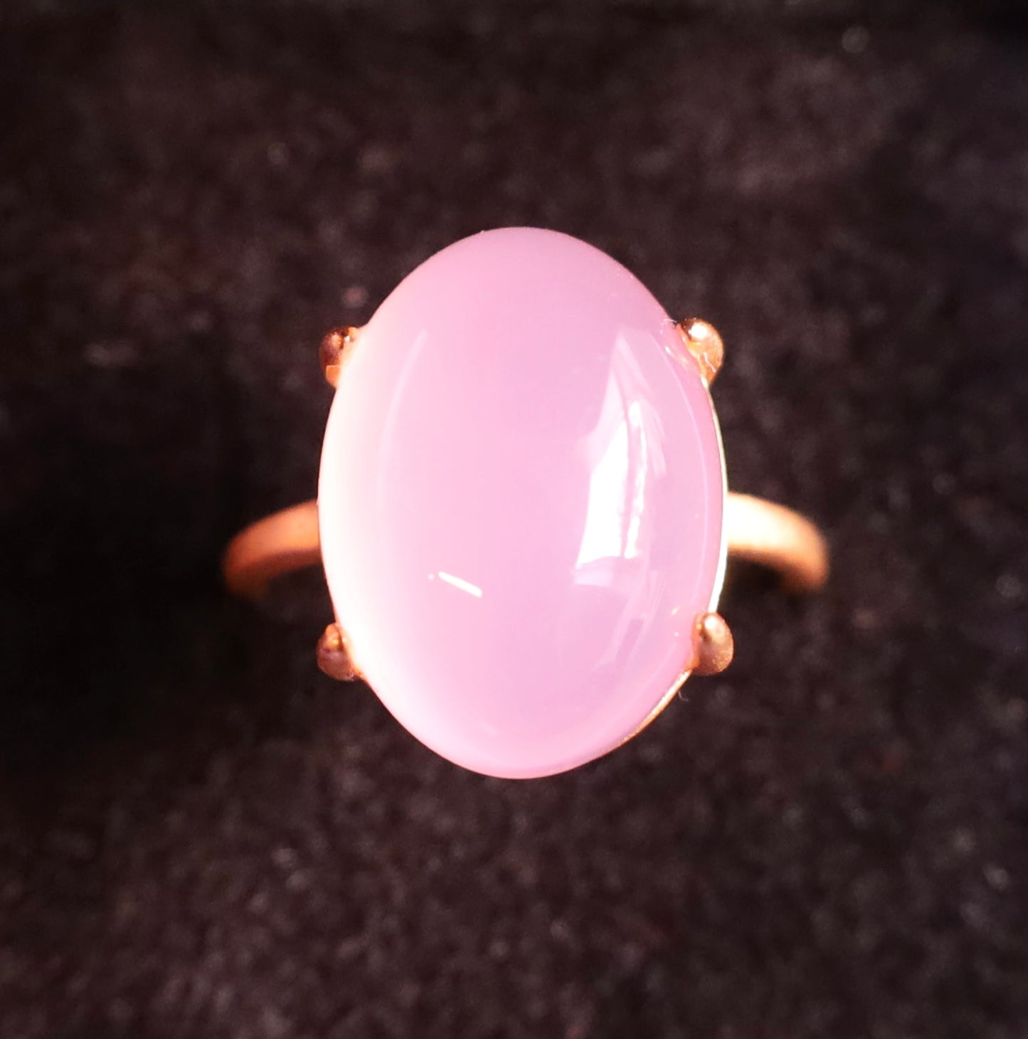 Blush Horizon - Natural Agate Ring