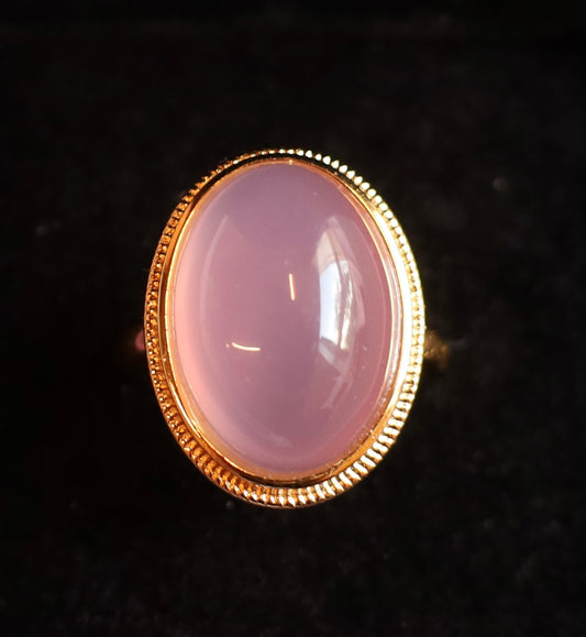 Ethereal Lilac Agate Ring with Identification Certificate